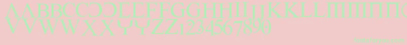 Empiric Font – Green Fonts on Pink Background