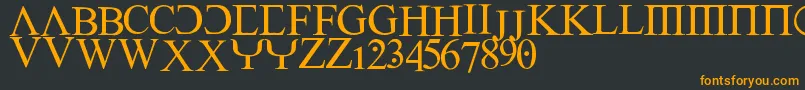 Empiric Font – Orange Fonts on Black Background