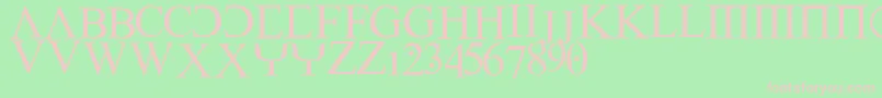 Empiric Font – Pink Fonts on Green Background