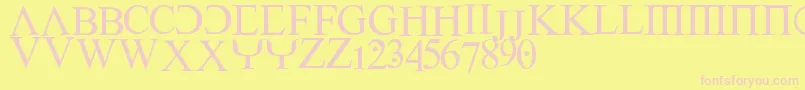 Empiric Font – Pink Fonts on Yellow Background