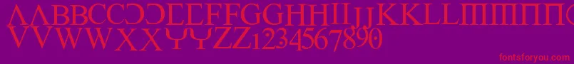 Empiric Font – Red Fonts on Purple Background