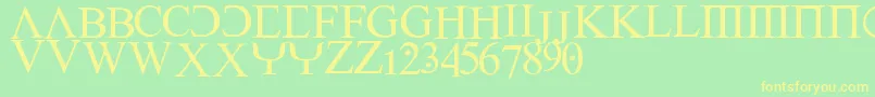 More about Empiric Font Empiric Font – Yellow Fonts on Green Background