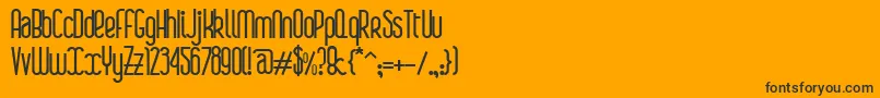 BoaР™Bold-Schriftart – Schwarze Schriften auf orangefarbenem Hintergrund