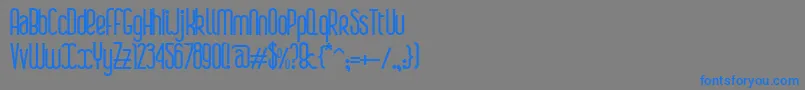 フォントBoaР™Bold – 灰色の背景に青い文字