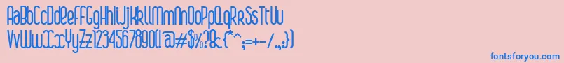BoaР™Bold Font – Blue Fonts on Pink Background