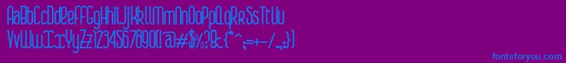 フォントBoaР™Bold – 紫色の背景に青い文字