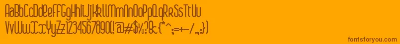 BoaР™Bold Font – Brown Fonts on Orange Background