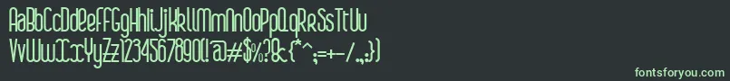 フォントBoaР™Bold – 黒い背景に緑の文字