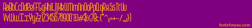 Шрифт BoaР™Bold – оранжевые шрифты на фиолетовом фоне