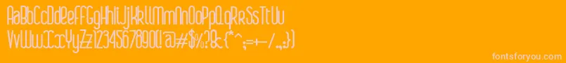 Fonte BoaР™Bold – fontes rosa em um fundo laranja