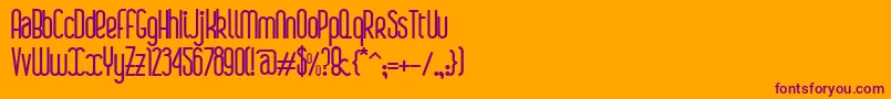 BoaР™Bold Font – Purple Fonts on Orange Background
