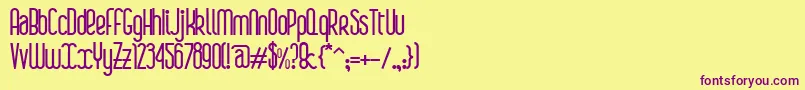 Шрифт BoaР™Bold – фиолетовые шрифты на жёлтом фоне