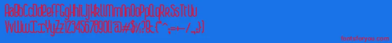 BoaР™Bold Font – Red Fonts on Blue Background