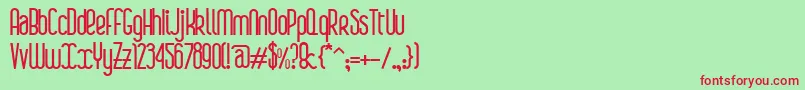 BoaР™Bold Font – Red Fonts on Green Background