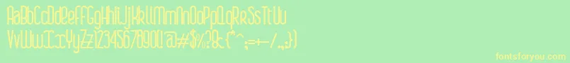 フォントBoaР™Bold – 黄色の文字が緑の背景にあります