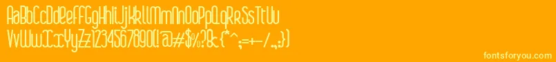 Шрифт BoaР™Bold – жёлтые шрифты на оранжевом фоне