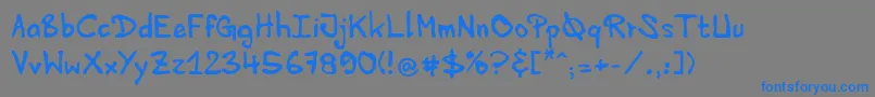 HvdEdding Font – Blue Fonts on Gray Background