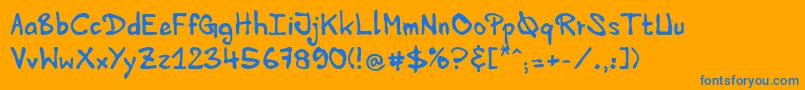 HvdEdding Font – Blue Fonts on Orange Background