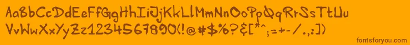 Lisätietoja HvdEdding-fontista HvdEdding-fontti – ruskeat fontit oranssilla taustalla