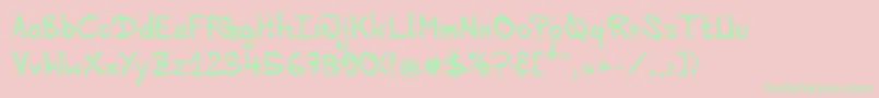 HvdEdding Font – Green Fonts on Pink Background