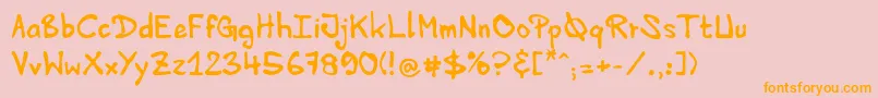 HvdEdding Font – Orange Fonts on Pink Background