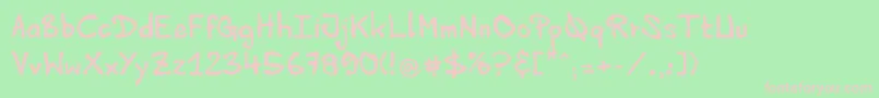 HvdEdding Font – Pink Fonts on Green Background