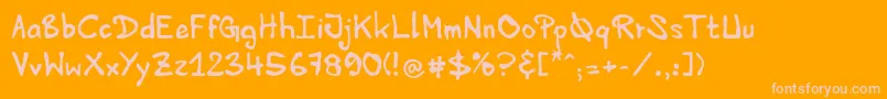 HvdEdding Font – Pink Fonts on Orange Background