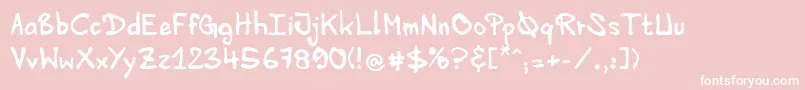 HvdEdding Font – White Fonts on Pink Background
