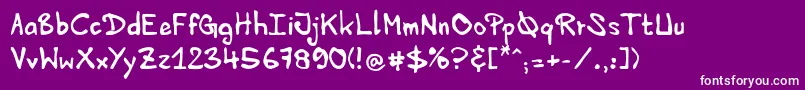 HvdEdding Font – White Fonts on Purple Background
