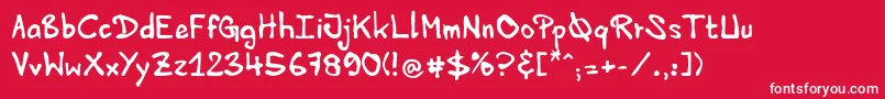 HvdEdding Font – White Fonts on Red Background