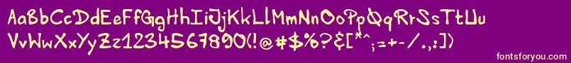 Więcej informacji o czcionce HvdEdding Czcionka HvdEdding – żółte czcionki na fioletowym tle