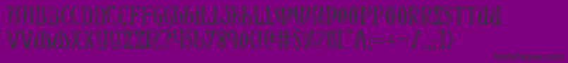 XiphosLight-Schriftart – Schwarze Schriften auf violettem Hintergrund