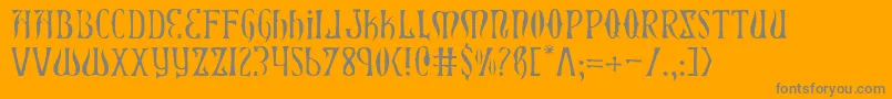 XiphosLight Font – Gray Fonts on Orange Background