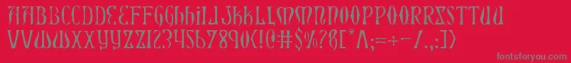 XiphosLight Font – Gray Fonts on Red Background