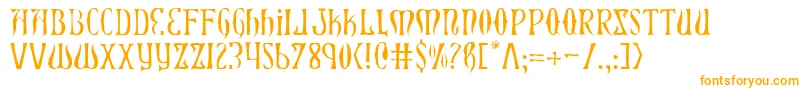 XiphosLight Font – Orange Fonts on White Background