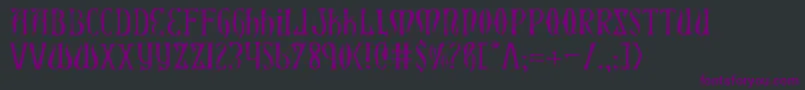 XiphosLight Font – Purple Fonts on Black Background