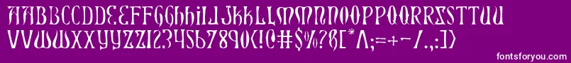 fuente XiphosLight – Fuentes Blancas Sobre Fondo Morado