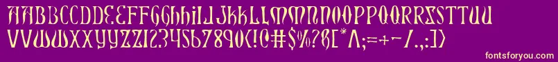 XiphosLight Font – Yellow Fonts on Purple Background