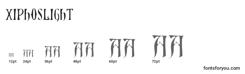 Größen der Schriftart XiphosLight