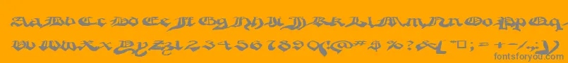 Crapg Font – Gray Fonts on Orange Background