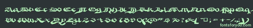 Crapg Font – Green Fonts on Black Background
