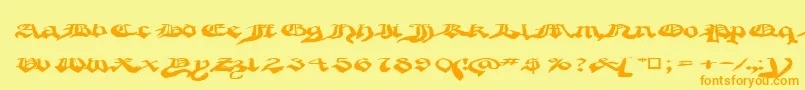 fuente Crapg – Fuentes Naranjas Sobre Fondo Amarillo