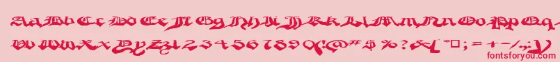 Crapg Font – Red Fonts on Pink Background