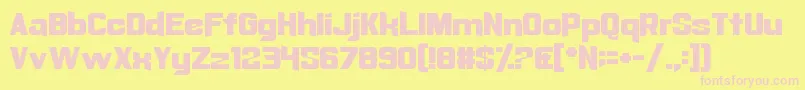 Radaro Font – Pink Fonts on Yellow Background