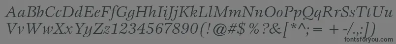 EspritstdBookitalic Font – Black Fonts on Gray Background