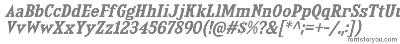 KingsbridgeSbIt-fontti – harmaat kirjasimet valkoisella taustalla