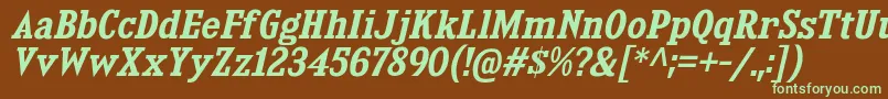 KingsbridgeSbIt Font – Green Fonts on Brown Background