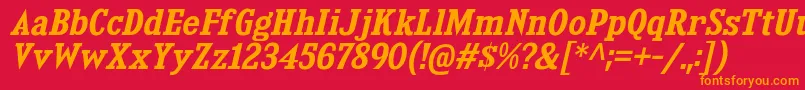 KingsbridgeSbIt Font – Orange Fonts on Red Background