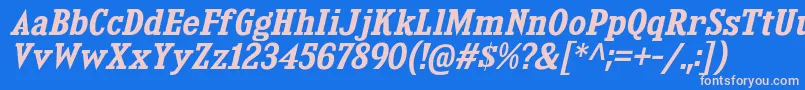 KingsbridgeSbIt Font – Pink Fonts on Blue Background