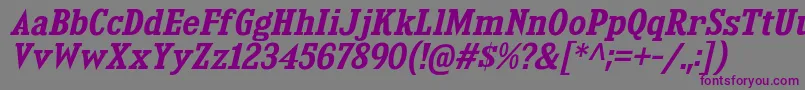 KingsbridgeSbIt Font – Purple Fonts on Gray Background